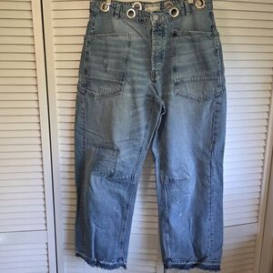 Free People We The Free Moxie Pull-On Barrel Jeans